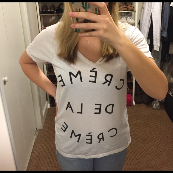 Creme de la Creme White Tee - Picture 3 of 3